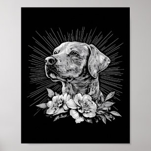 Tattoo Style Lover Labrador Retriever Retrohund Poster