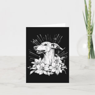 Tattoo Style Lover Whippet Retro Dog Karte