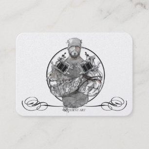 Tattoo Template Mighty, 3,5" x 2,5 " Geschäftswa Visitenkarte