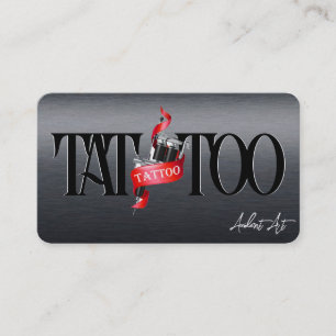 Tattoo Template Mighty, 3,5" x 2,5" Geschäftswagen Visitenkarte