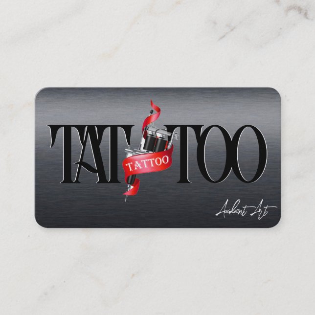 Tattoo Template Mighty, 3,5" x 2,5" Geschäftswagen Visitenkarte (Vorderseite)
