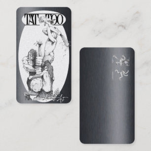 Tattoo Template Mighty, 3,5" x 2,5" Geschäftswagen Visitenkarte