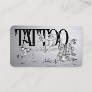 Tattoo Template Mighty, 3,5" x 2,5" Geschäftswagen Visitenkarte