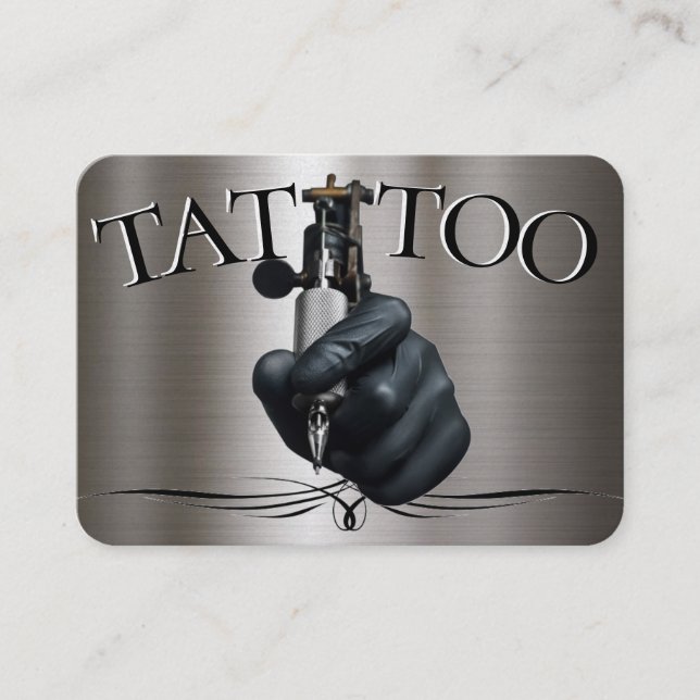 Tattoo Template Mighty, 3.5" x 2.5"   Visitenkarte (Vorderseite)