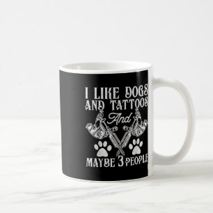 Tattoo und Hund Liebhaber der sonnigen Tinte Addic Kaffeetasse