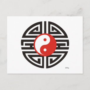 Tattoo Yin & Yang Postkarte
