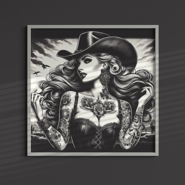 Tattooed Cowgirl Poster (Von Creator hochgeladen)
