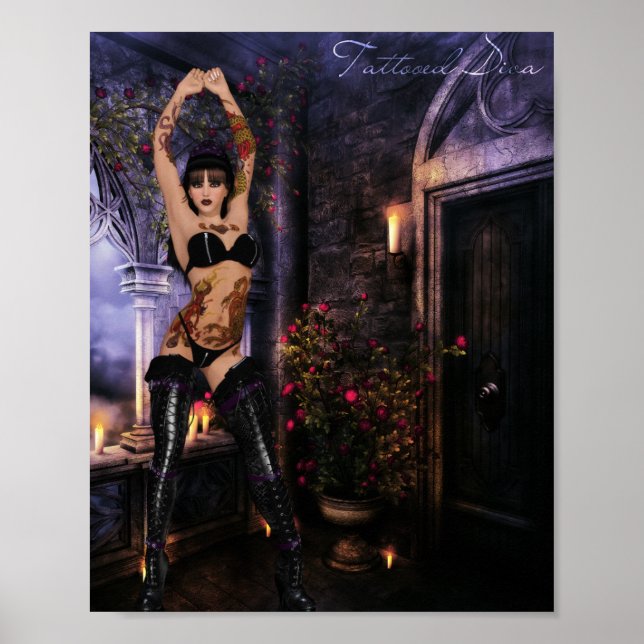 Tattooed Diva Poster (Vorne)