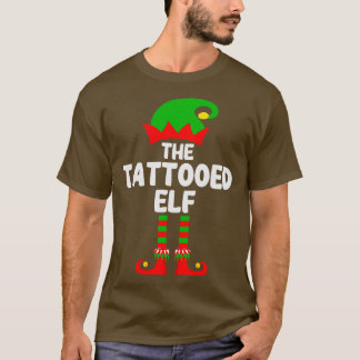 Tattooed Elf Matching Family Group Weihnachtsfeier T-Shirt