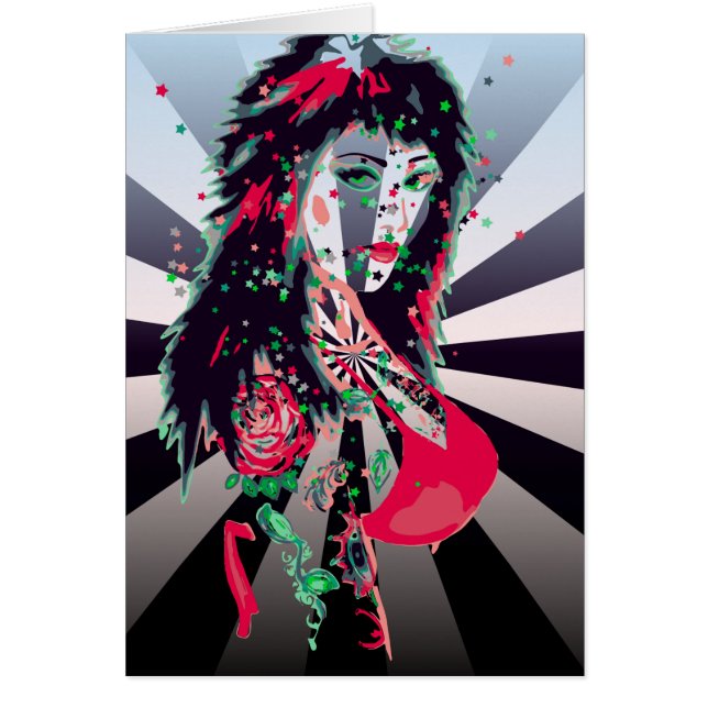 Tattooed Girl Psychedelic Art (Vorne)