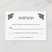 Tattooed Hearts, Tattoo Graphic Wedding RSVP