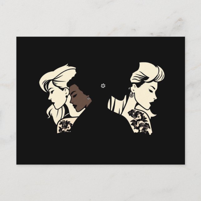 Tattooed Ladys Club, Shadow Lady. Postkarte (Vorderseite)