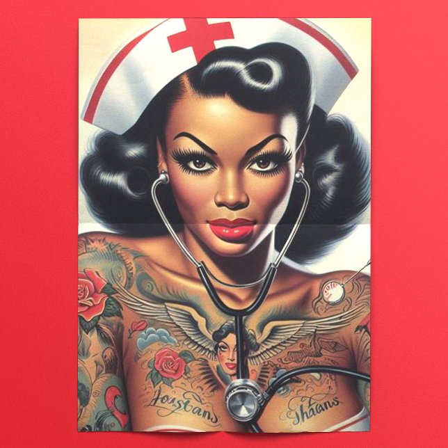 Tattooed Nurse Button-up Seidenpapier (Von Creator hochgeladen)