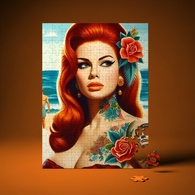 Tattooed Redhead Pin-up Puzzle (Von Creator hochgeladen)