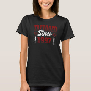Tattooed Seit 1997 Rote Rose Themed Tattoo Tinte P T-Shirt