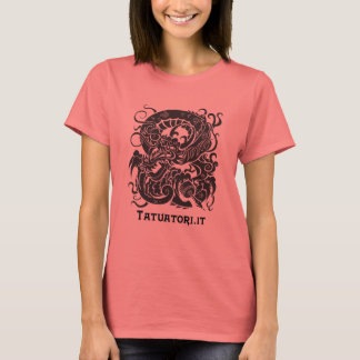 Tattooer Dragon BW T-Shirt