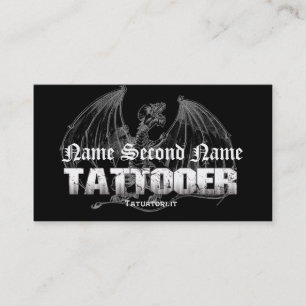 Tattooer mittelalterlicher Drache Visitenkarte