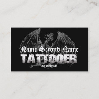 Tattooer mittelalterlicher Drache Visitenkarte
