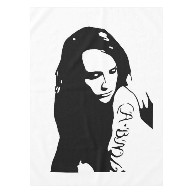 Tattooid Girl Tischdecke (Vorderseite)