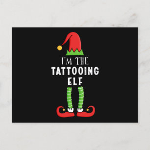 Tattooing Elf Weihnachtsmatte Familiengeschenk Postkarte