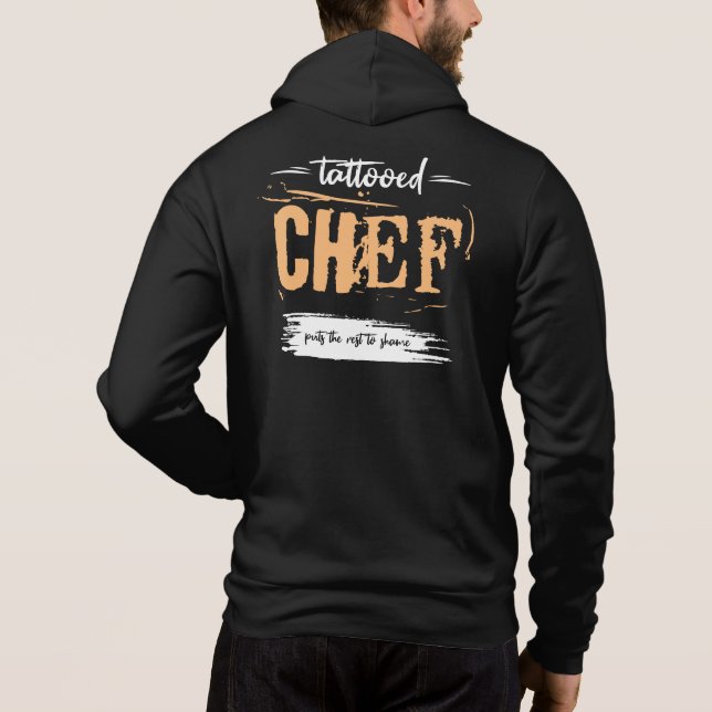 Tattooischer Koch schändet die Erholung. Geschenki Hoodie (Rückseite)