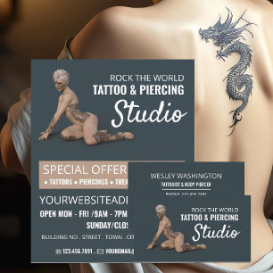 Tattooist, Tattooist und Body Piercer Visitenkarte