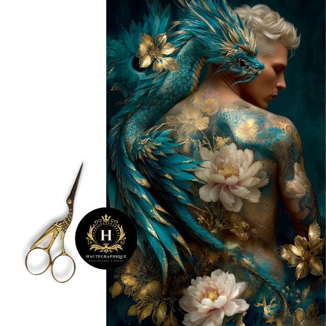 Tattooot Man Dragon Fantasy Tissue Paper Seidenpapier (Von Creator hochgeladen)