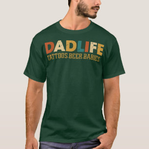 Tattoos Bier Babys Dad Leben Vatertag Tattoo D T-Shirt