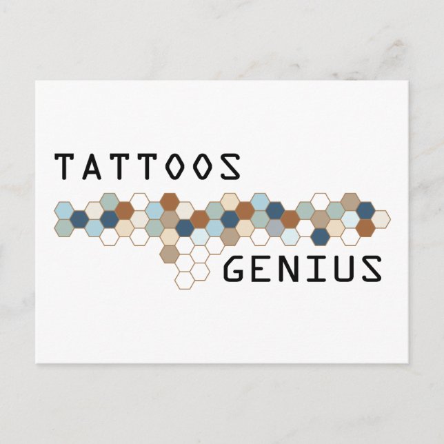 Tattoos Genius Postkarte (Vorderseite)