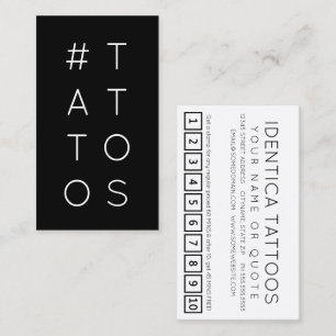 #TATTOOS Hashtag Loyalitätskarte Treuekarte