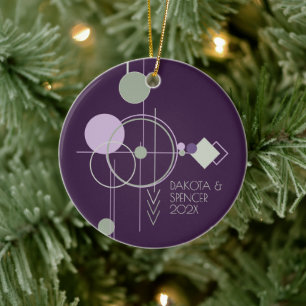 Tattoos Linework   Bohemisches Lila Grün Abstrakt Keramik Ornament