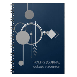 Tattoos Modernes Art Deco   Schwarzes und graues B Notizblock