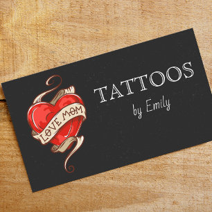 Tattoos nach Ihrem Namen einfach minimalistisch gr Visitenkarte