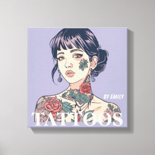 Tattoos Salon Leinwanddruck