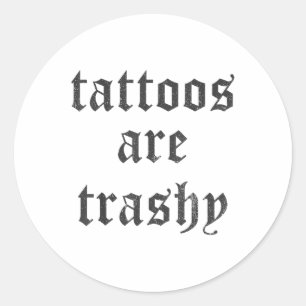 Tattoos sind Vintag _1 Runder Aufkleber