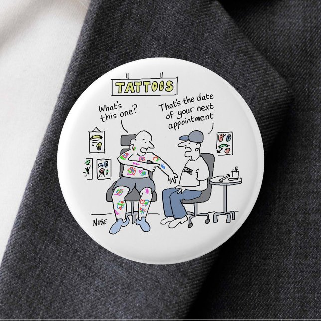 Tattoos Theme Funny Tattooist Button (Von Creator hochgeladen)