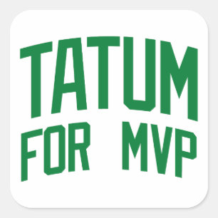 Tatum für MVP - Boston Basketball Quadratischer Aufkleber