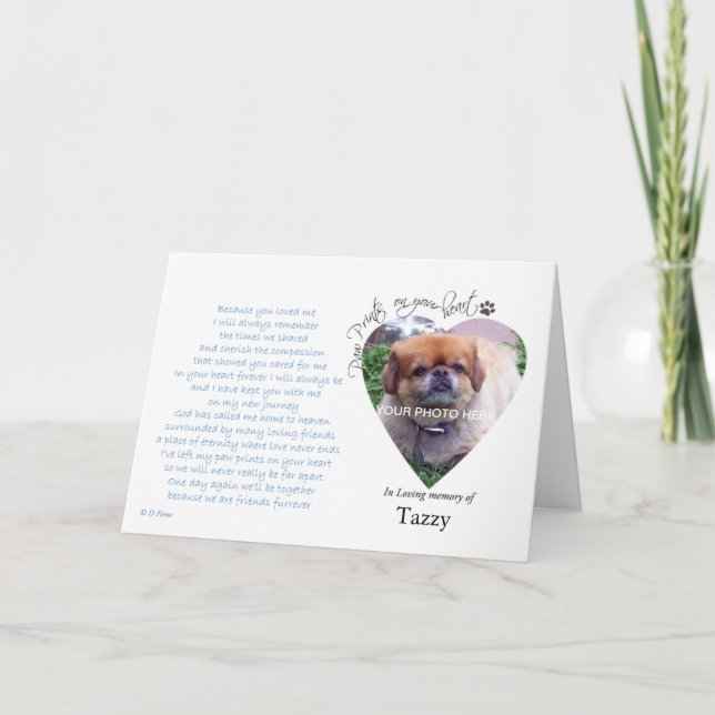 Tatze druckt auf Ihrer kundenspezifischen Karte (Vorderseite)