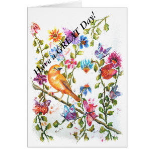 TATZE DRUCKT GELBEN VOGEL