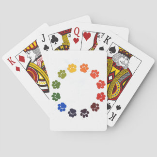Tatze druckt Kreis Spielkarten
