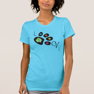 Tatze druckt Liebe u. Engels-Flügel-Shirt T-Shirt