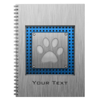 Tatzen-Druck; Metall-Blick Notizblock