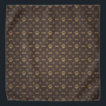 Tatzen-Druck-u. Knochen-nahtloses Muster Kopftuch<br><div class="desc">Elegantes Muster,  zum der Liebe Ihrer Haustiere zu zeigen.</div>