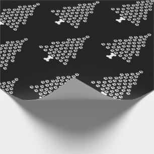 Tatzen-Druck-Weihnachtsbaum Geschenkpapier