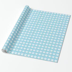 Tatzen-Drucke auf blauem Hintergrund Geschenkpapier