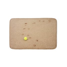 Tatzen-Drucke im Sand Badematte