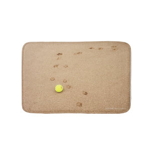Tatzen-Drucke im Sand Badematte