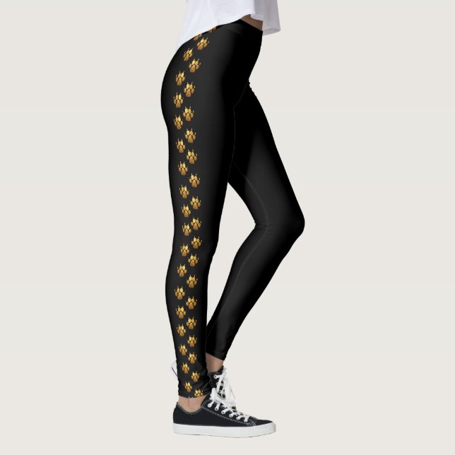 Tatzen-Druckseitenstreifen Leggings (Rechts)