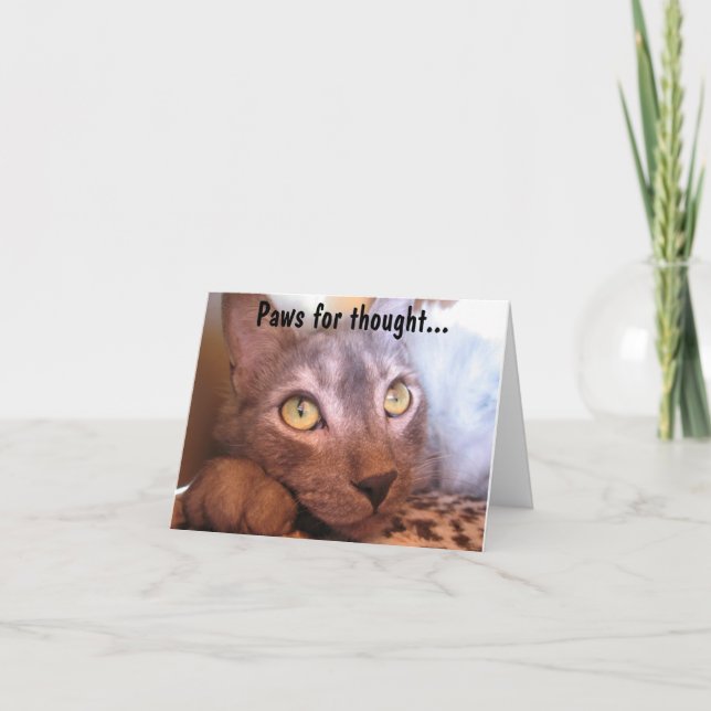 Tatzen für Gedanken-Augen Karte (Vorderseite)