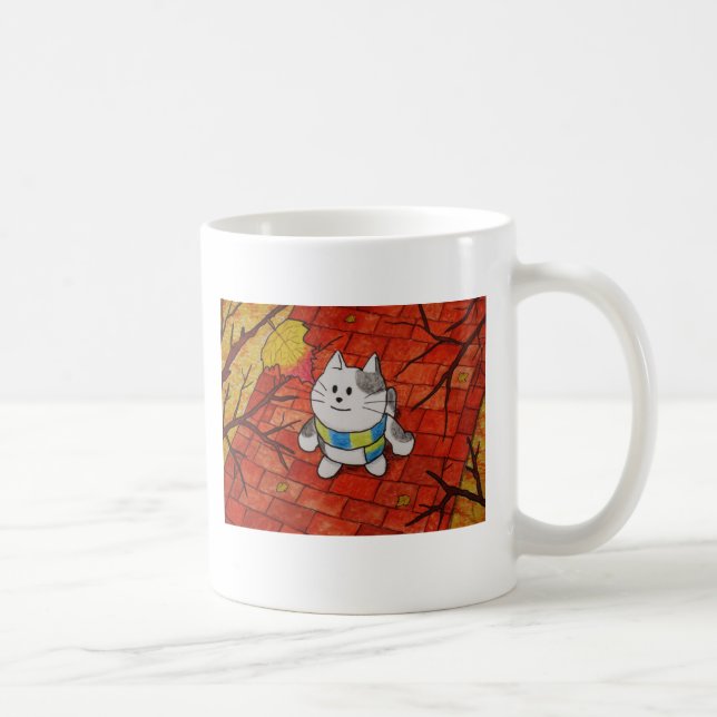 Tatzen-hier Tasse "das letzte Blatt " (Rechts)